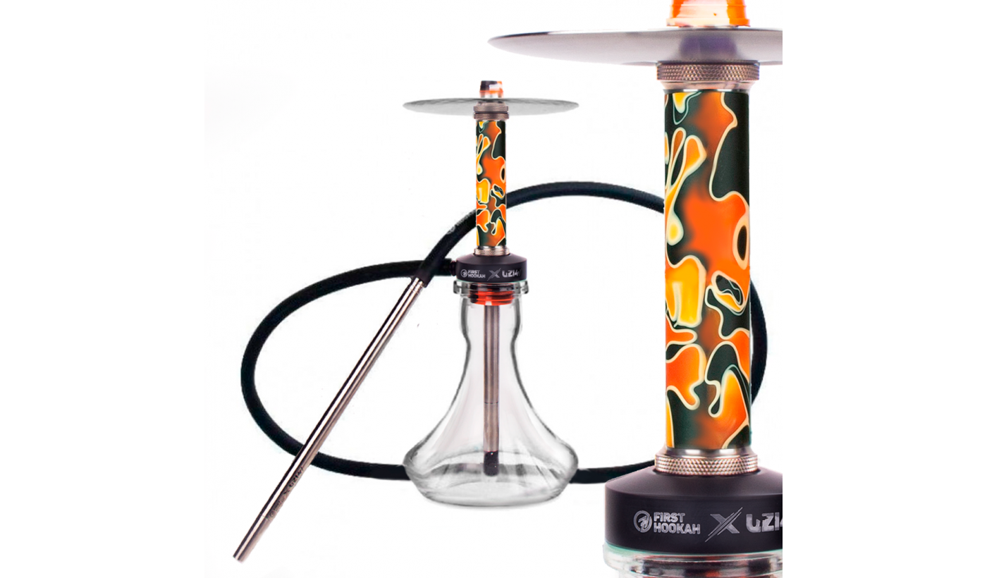 Hookah First Hookah X UZI47 Core Mini (Black and Orange)