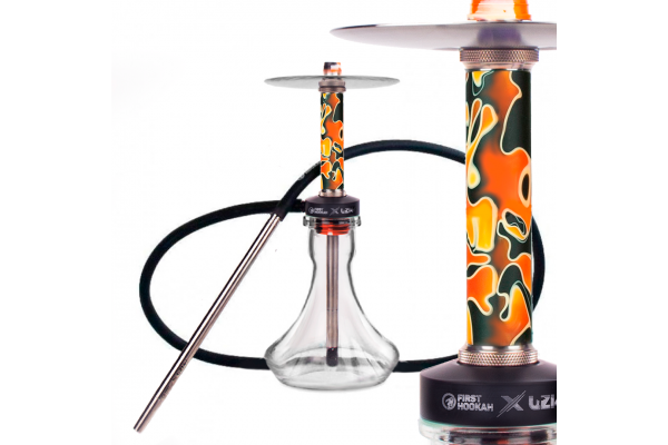 Hookah First Hookah X UZI47 Core Mini (Black and Orange)