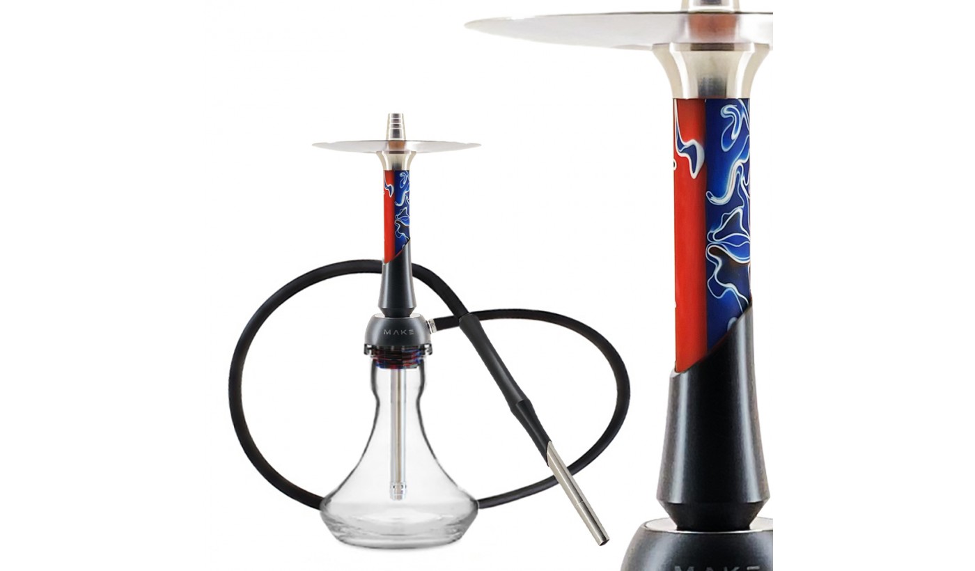 Narguilé Make Hookah (rouge et bleu)