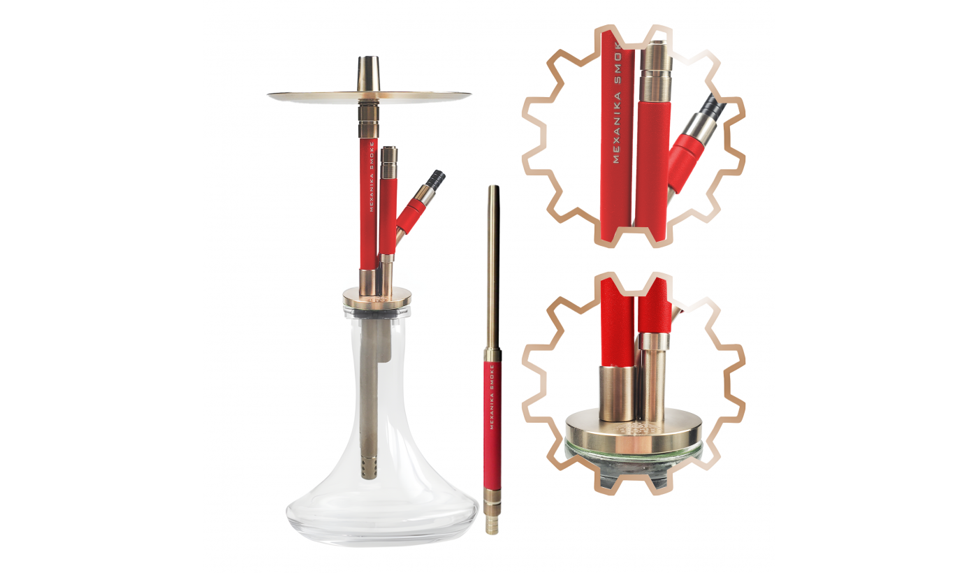 Hookah Mexanika Smoke Steam Machine Carmine Gold