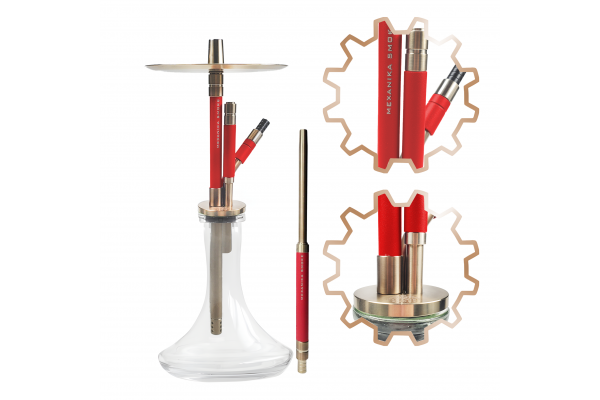 Wasserpfeife Mexanika Smoke Steam Machine Carmine Gold