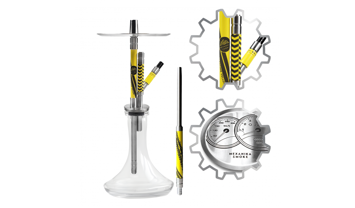 Hookah Mexanika Smoke Steam Machine Racing Yellow