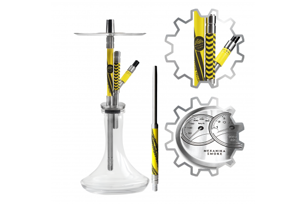 Wasserpfeife Mexanika Smoke Steam Machine Racing Yellow