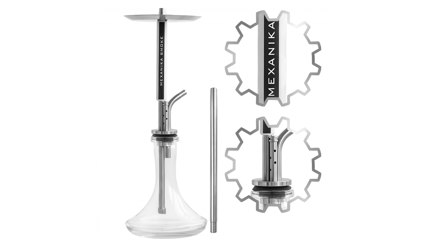 Hookah Mexanika Smoke Steam Machine Graphics White (STM GR-White)