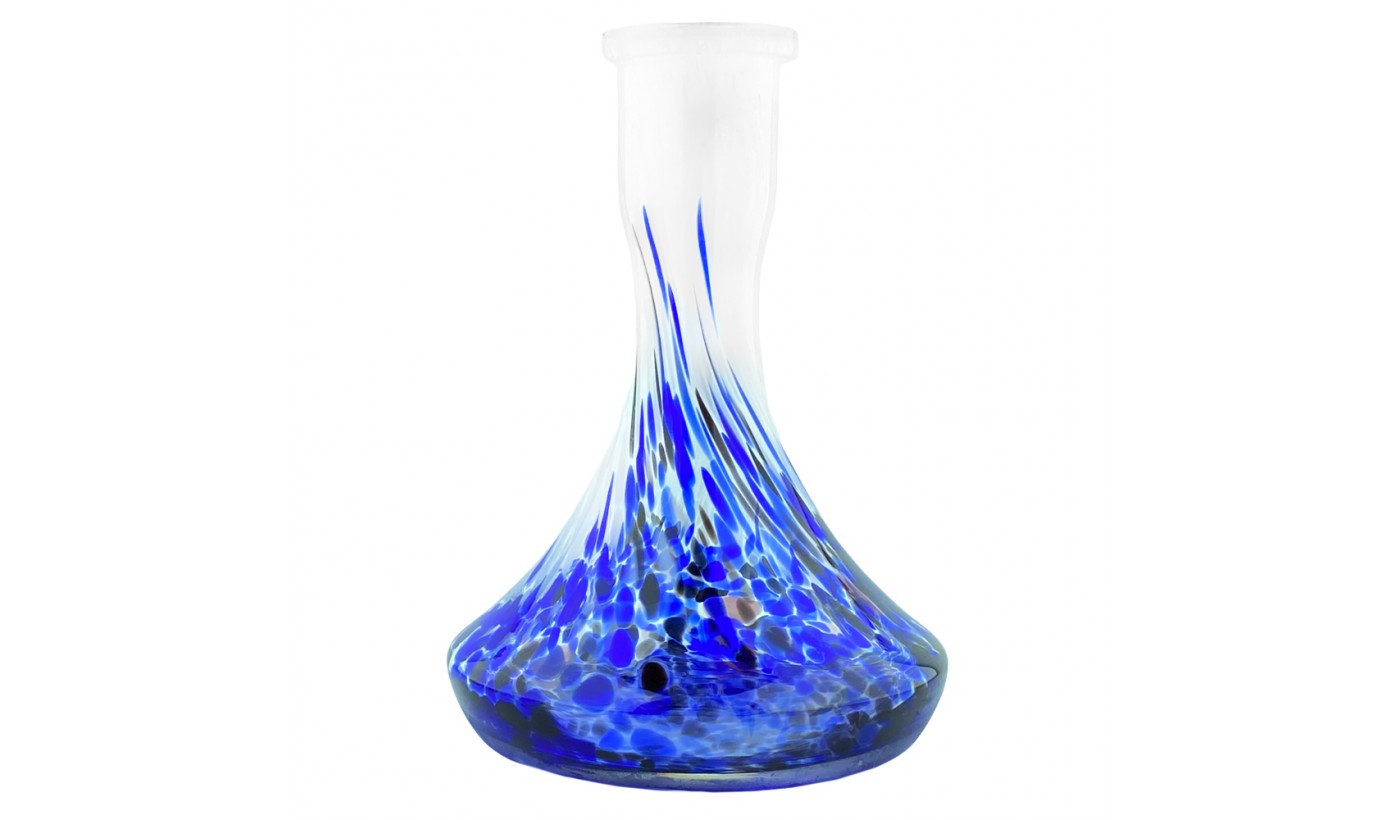 BigMaks Base Hookah Flask (White and blue crumb)