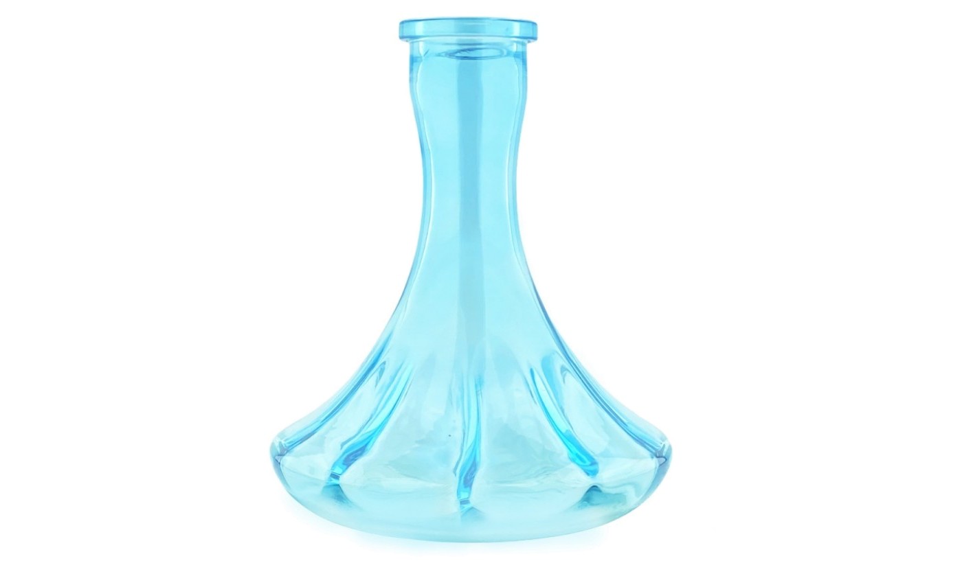 Daly hookah flask (Corrugated blue (with side)