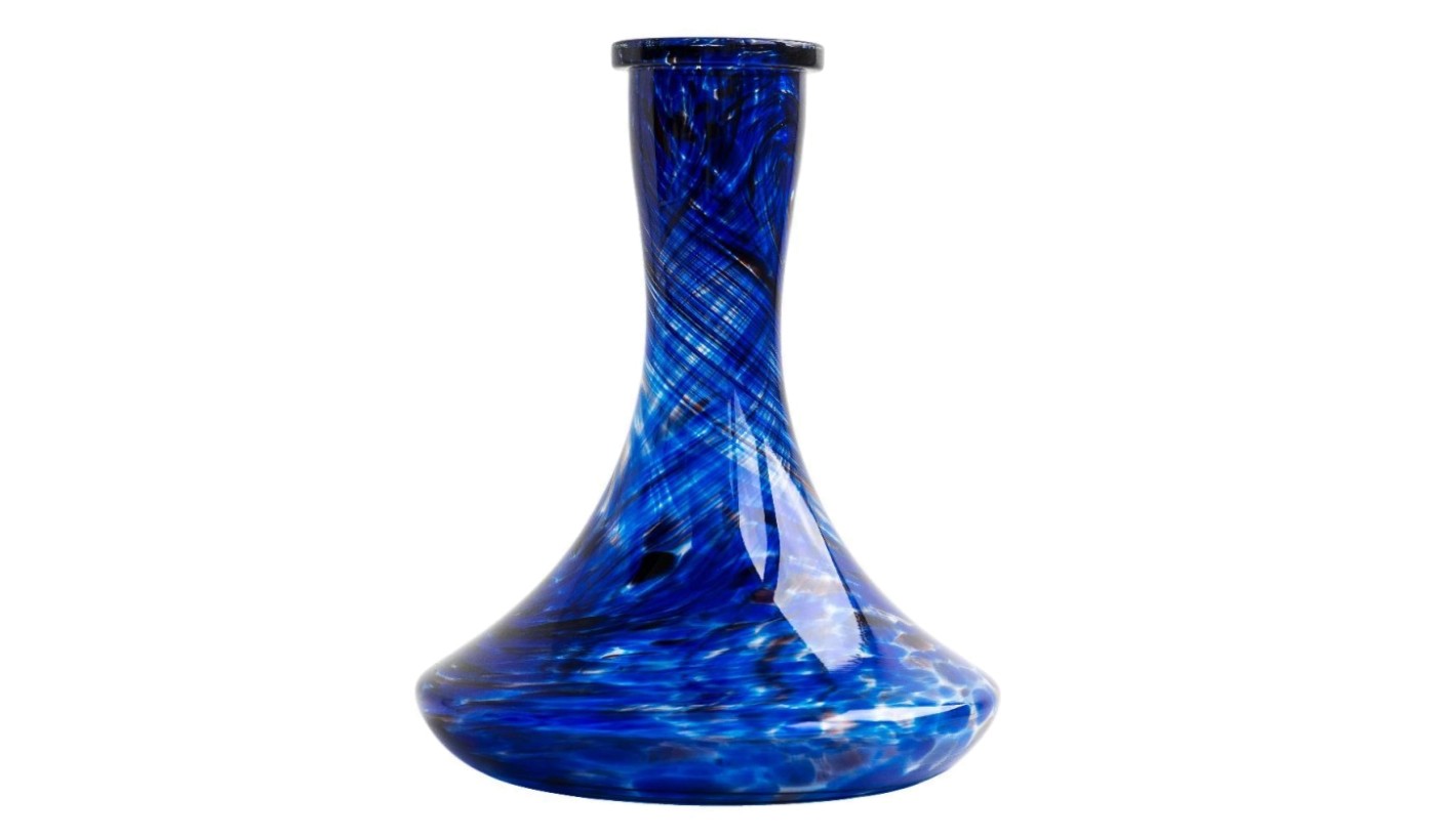 Daly Hookah flask (Blue manganese (with side)