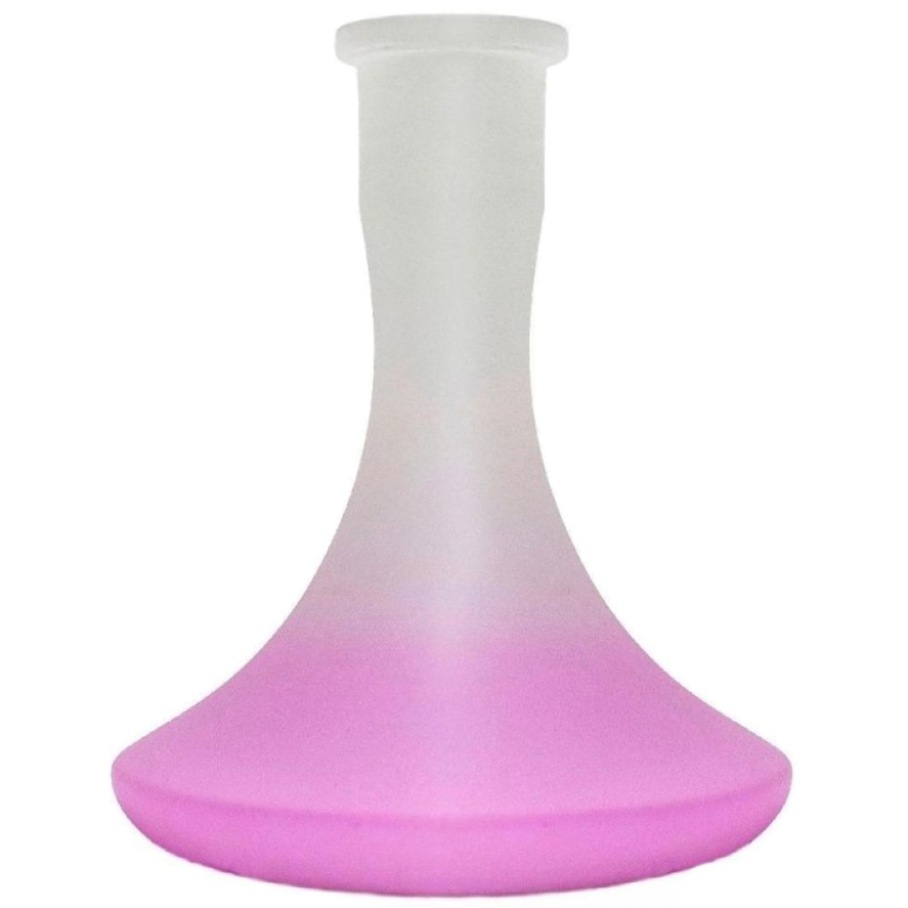 Колба для кальяна Daly (Бело-розовая. Матовая (с бортом)