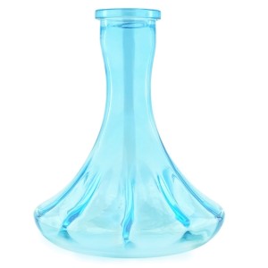 Колба для кальяна Daly (Рифленая голубая (с бортом)