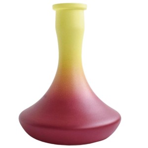 Колба для кальяна Daly (Желто-красная. Матовая (с бортом)