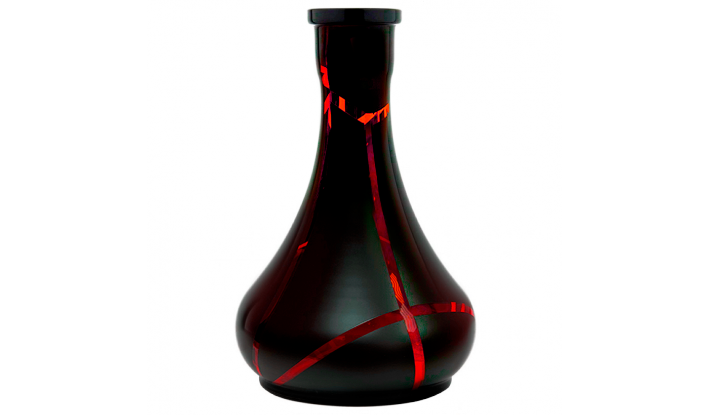 Vessel Drop Hookah Flask (Black with red stripes)