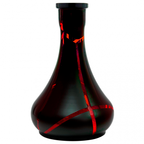 Vessel Drop Hookah Flask (Black with red stripes)