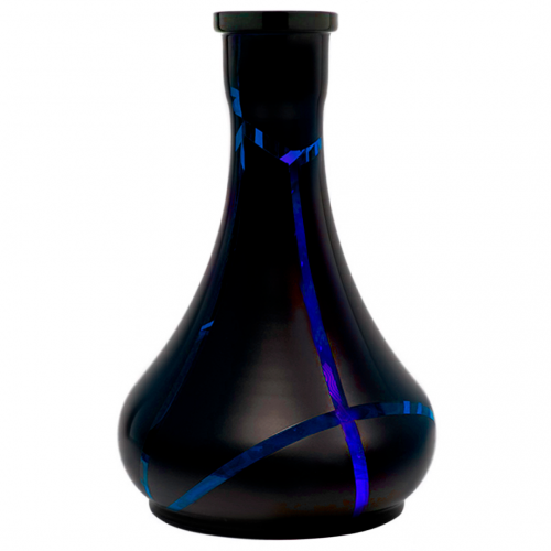 Vessel Drop Hookah Flask (Black with blue stripes)