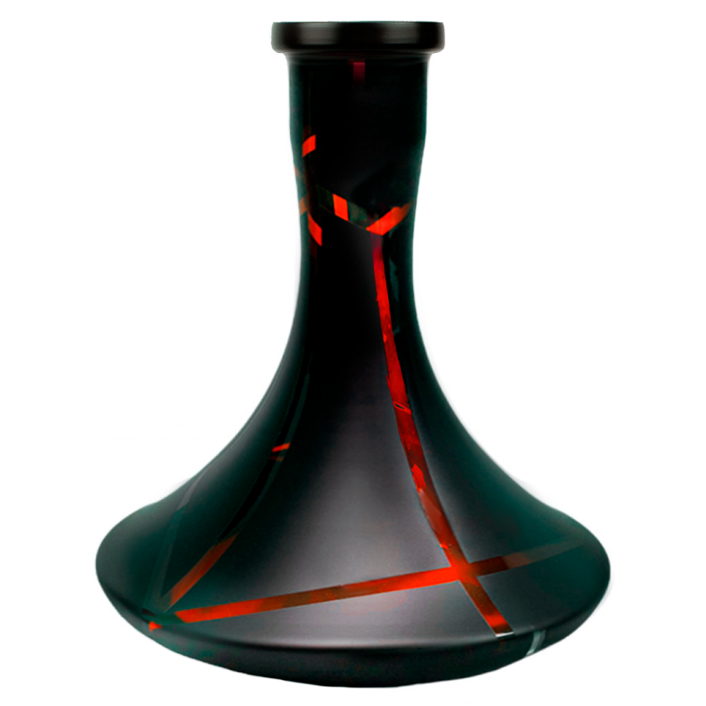 Колба для кальяна Vessel Craft (Чёрный с красными полосами)