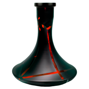 Колба для кальяна Vessel Craft (Чёрный с красными полосами)