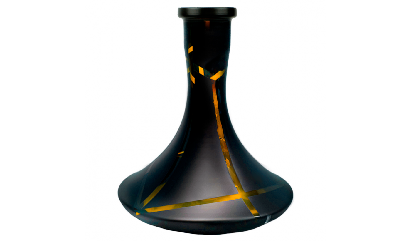 Vessel Craft Hookah Flask (Black with yellow stripes)