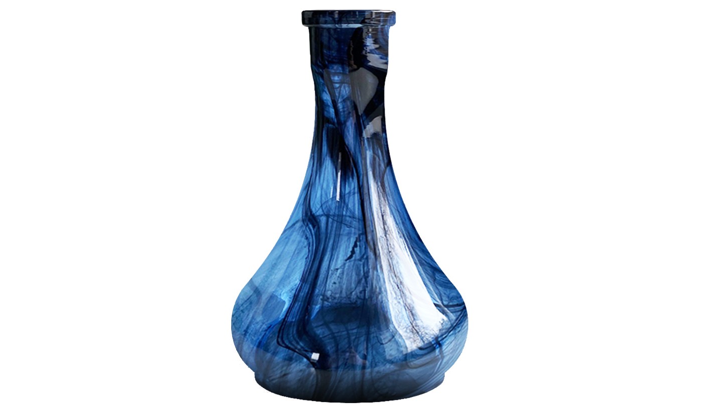 Shisha Flasche Vessel Drop (Schwarz Alabaster Blau)