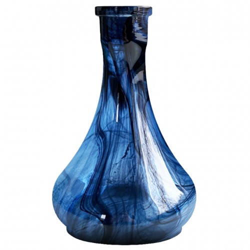 Vessel Drop Hookah Flask (Black Alabaster blue)