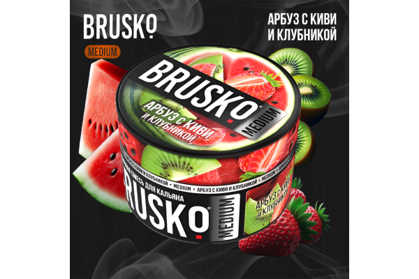 Narguilé mélange Brusko moyen "Pastèque avec Kiwi et fraise" 50 gr