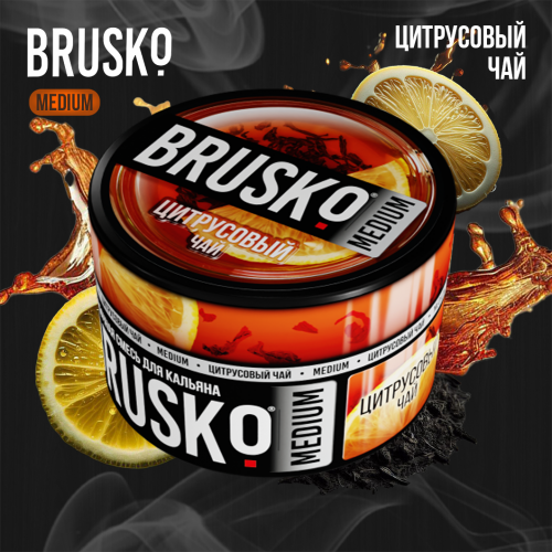 Narguilé mélange Brusko Medium "Citrus Tea" 50 gr