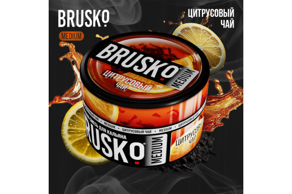 Narguilé mélange Brusko Medium "Citrus Tea" 50 gr