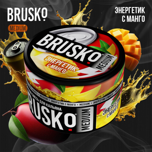 Narguilé mélange Brusko Medium "energetik à la mangue" 50 gr