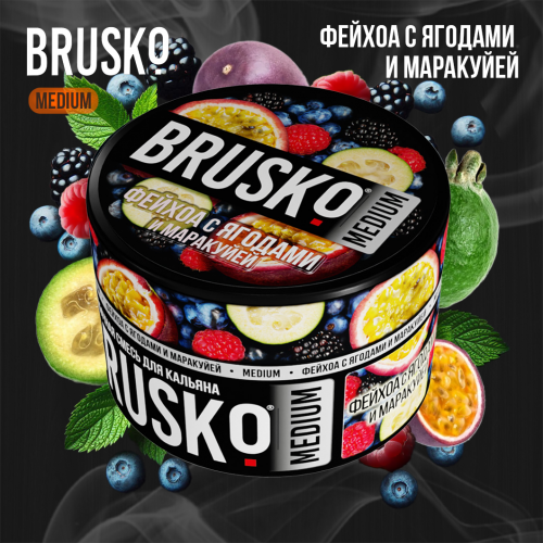 Narguilé mélange Brusko Medium "Feijoa aux baies et fruit de la passion" 50 gr