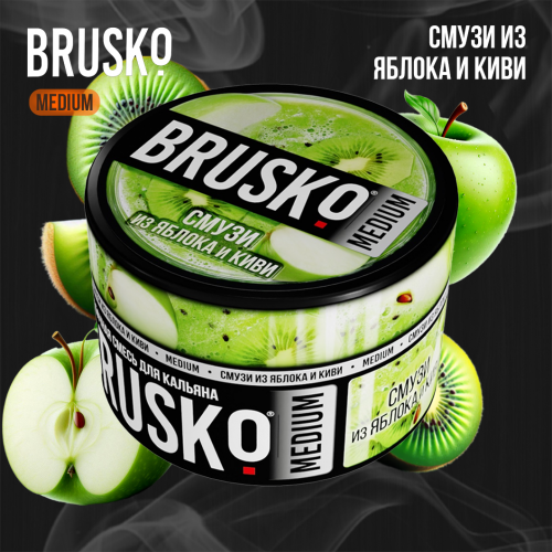 Narguilé mélange Brusko Medium "Smoothie de pomme et de Kiwi" 50 gr