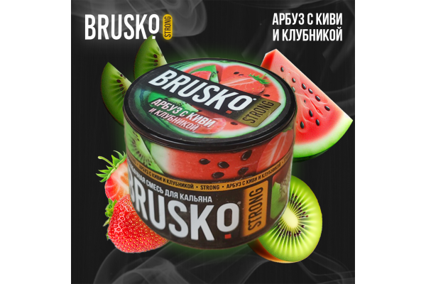 Hookah mix Brusko Strong "Watermelon with kiwi and strawberries" 50 g