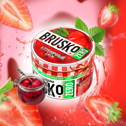 Narguilé mélange Brusko Zero - confiture de Fraises 50 gr