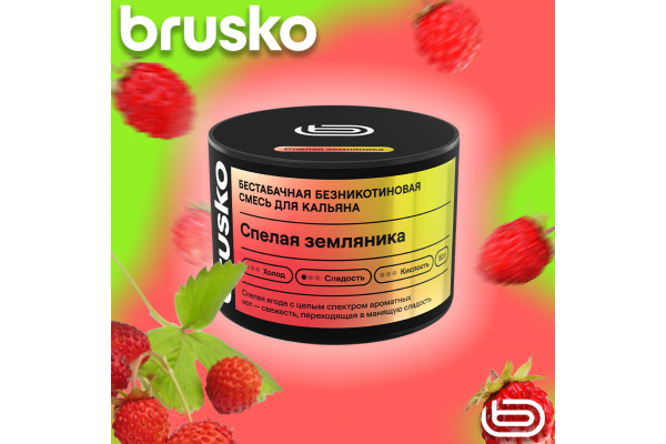 Brusko Zero Shisha Mischung – reife Erdbeere 50 g