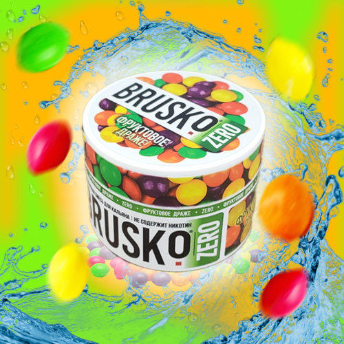 Кальянная cмесь Brusko Zero - Фруктовое драже 50 гр