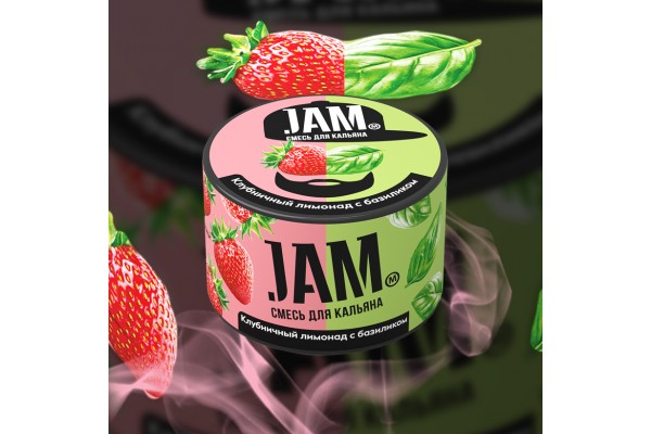 Shisha-Mischung Jam "Erdbeer-Limonade mit Basilikum" 50g