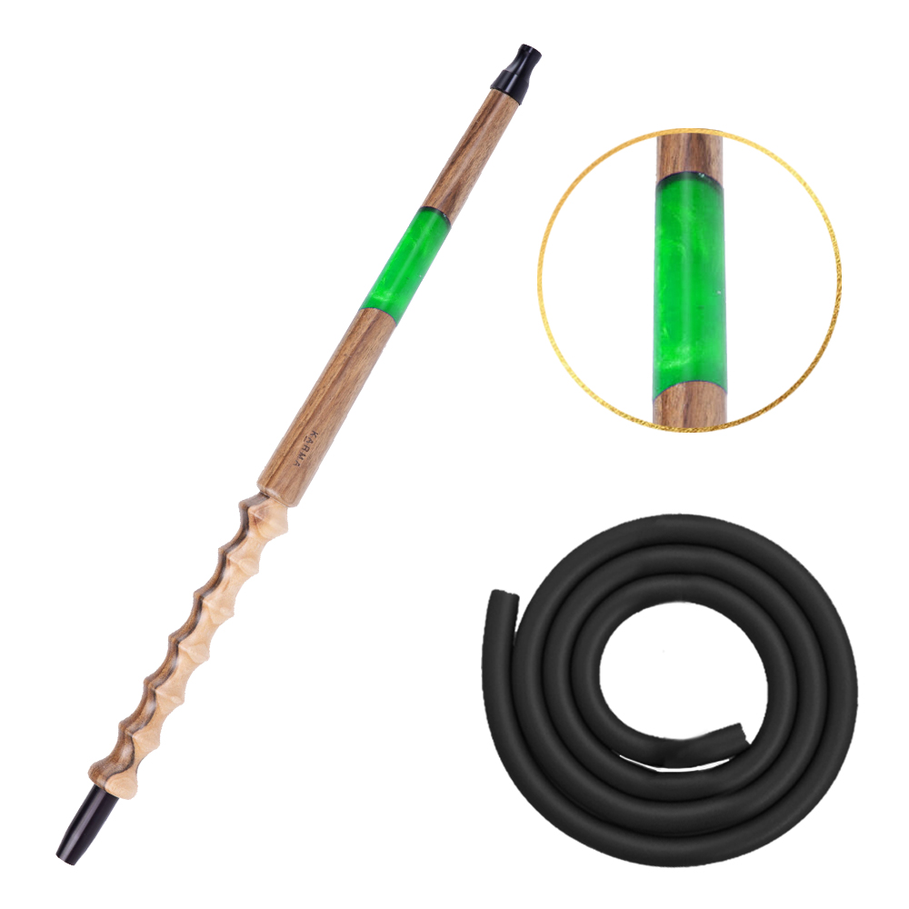 Мундштук Karma Hookah (Смола зеленый) с силиконовым шлангом