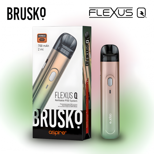 Многоразовая электронная система Brusko Flexus Q (Бежево-зеленый градиент)
