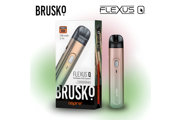 Brusko Flexus Q wiederverwendbares elektronisches System (Beige-grüner Farbverlauf)