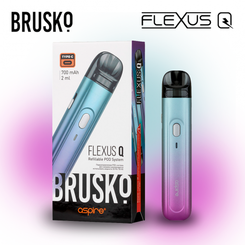 Многоразовая электронная система Brusko Flexus Q (Бирюзовый градиент)