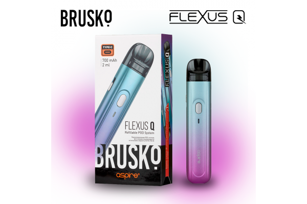 Многоразовая электронная система Brusko Flexus Q (Бирюзовый градиент)