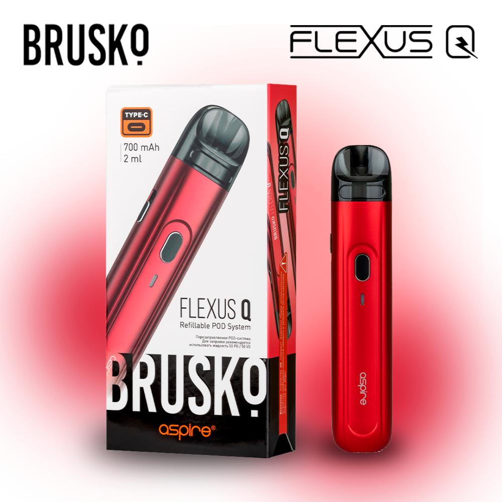 Многоразовая электронная система Brusko Flexus Q (Красный)