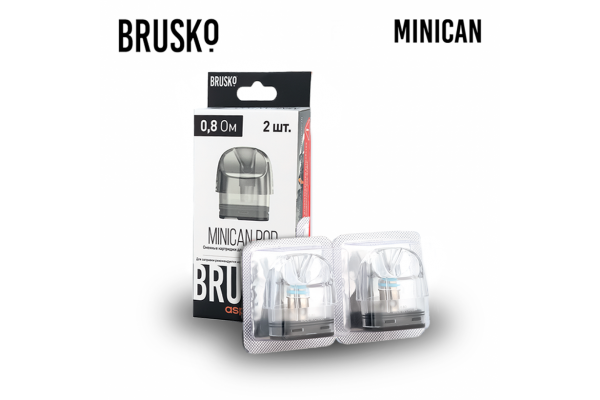 Картридж для Brusko Minican 0.8 Ом / 3 ml (Прозрачный) (2 шт.)
