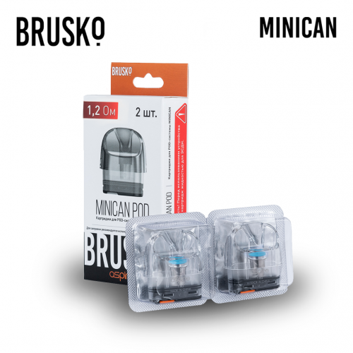 Картридж для Brusko Minican 1.2 Ом / 3 ml (Прозрачный) (2 шт.)