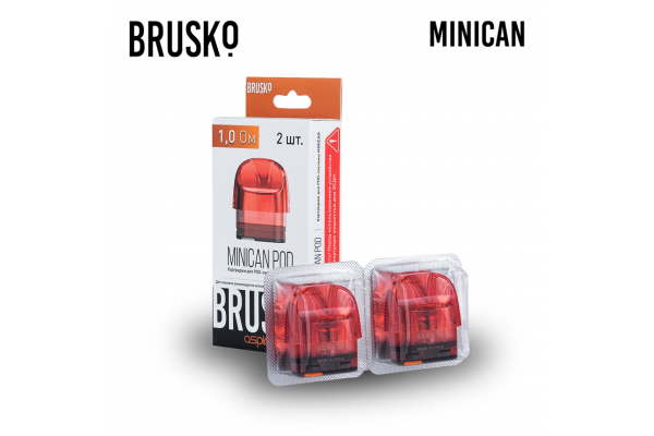 Картридж для Brusko Minican 1.0 Ом / 3 ml (Красный) (2 шт.)