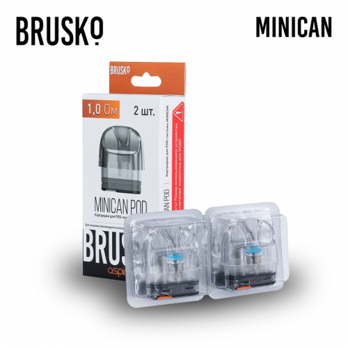 Картридж для Brusko Minican 1.0 Ом / 3 ml (Прозрачный) (2 шт.)