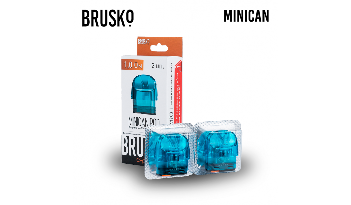 Cartridge for Brusko Minican 1.0 ohm / 3 ml (Blue) (2 pcs.)