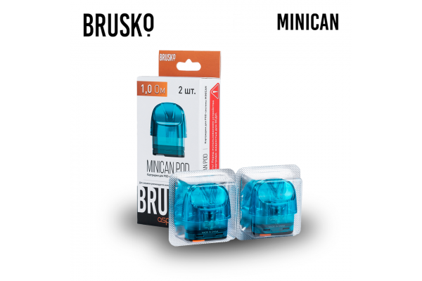 Cartridge for Brusko Minican 1.0 ohm / 3 ml (Blue) (2 pcs.)