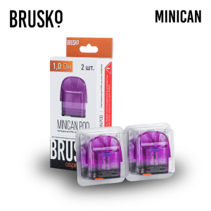 Картридж для Brusko Minican 1.0 Ом / 3 ml (Фиолетовый) (2 шт.)