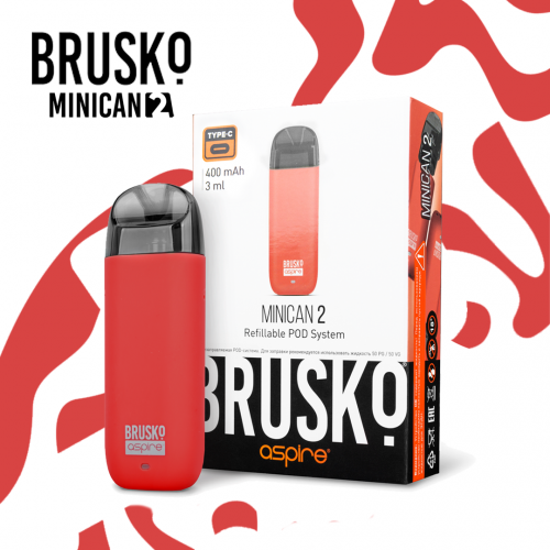 Многоразовая электронная система Brusko Minican 2 (Красный)
