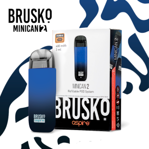 Многоразовая электронная система Brusko Minican 2 (Чёрно-синий градиент)
