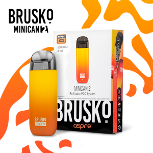 Многоразовая электронная система Brusko Minican 2 (Красно-жёлтый градиент)