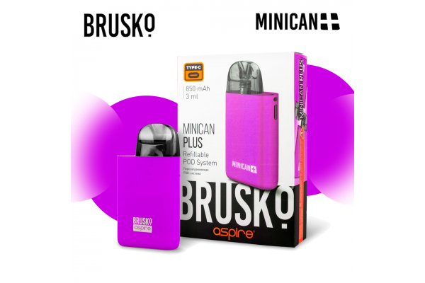 Многоразовая электронная система Brusko Minican Plus (Фиолетовый)